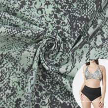 micro soft weft knitted anti bacterial snake printed fabric for sexy lingerie